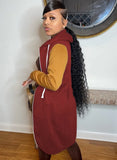 Winter Contrast Long Sleeve Hoody Casual Long