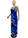 Printed Sleeveless Long