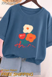 100% Cotton L-5XL T Shirt Plus Size Tshirt Short Sleeve Women Top Summer Cartoon Print Couple O Neck Oversized T Shirts-Outfit