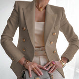 Women's Clothing Autumn And Winter New Solid Color Fashion Casual 2025 Suit Short Coat