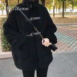Lambswool Winter Women Coat 2020 New Korean Thick Female