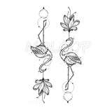 Waterproof Temporary Tattoo Stickers Black Somnus Flower Plant Small Size Tatto Flash Tatoo Fake Tattoos for Man Kid Girl