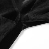 Gothic Black Lace Mesh Flared Pants Sexy Haraiuku Aesthetic See Through Long Trousers Vintage Women Summer Pants Streetwear-Outfit