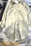 Silk Shirt Vintage Blouse Women Spring 2023 Womens Clothing Sheer Top Woman Overshirt Women Longsleeve Dress Shirt-Outfit