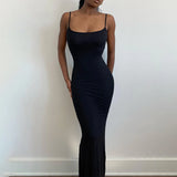Strap Backless Long Maxi Dresses Party Club Vacation Outfits for Women Sexy Casual Summer Dress 2022 Wholesale