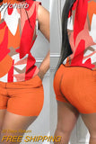 Outifits 2023 NEW Chain Print Casual Tank Top & Shorts Set of Two Fashion Casual Pieces for Women Tracksuits Elegant-Outfit