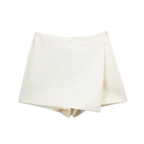 Shorts Skirts for Women, High Waist, Side Zipper, Female Skort, Chic Fashion-Outfit