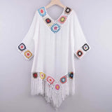 Dress For Summer The Beach Cover Up 2021 Bathroom Outlet Ins Web Languid Lazy Flower Smock Print Polyester Swimsuit