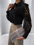 Creative Long Sleeve Women's Lace Stitching