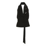 Woherb Summer Women's Solid Color Sexy Hot Girl Street Fashion Hanging Neck Show Back Small Vest-Outfit