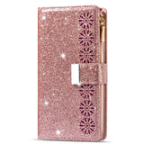 Case For iPhone 12 mini 12 11 Pro Max XR XS SE 2020 Bling Leather Wallet Cards Stand Flip Cover For 6 6s 7 8 Plus
