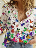shirts casual long sleeved blouses plus size