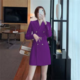 And Autumn High-Grade Thin 2025 Wind Coat Women's Long Spring And Autumn New Double Row Buckle Long Suit