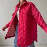 Buckle Collar Loose Warm Lingge Cotton Suit New 2025 Autumn And Winter With Thick Cotton