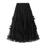 2025 New Crobs Thin Multi-Level High-Grade Yarn Dress High-End Yarn Skirt Fairy Dress