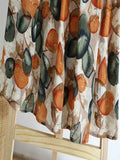 Summer Women Cotton Linen Mid-length Printed A-Line Skirt Elegant High Waist Long Skirt QT1771-Outfit