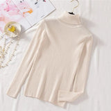 Pullovers Women Turtleneck Sweaters Fashion Spring Long Sleeve Female Jumper Autumn Korean Basic Top Soft Knitted