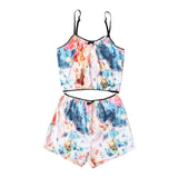 Hot Women 2 piece set Velvet Sleepwear Sexy Spaghetti Strap Shorts Pajamas Suit Ladies Casual Sleepwear Female Pajama Party