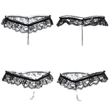 Sexy De Pup Lace Women's T-Thing Thong Trousers Pearl Panties Massage Lingerie Open-File Underwear T-Perspective