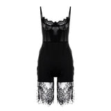 hirigin Lace Playsuits Sexy Backless Party Club Short Romper Womens Jumpsuits Sleeveless Body Mujer