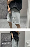 2022 Summer Men Shorts Black Pants High Waist Goth Punk Casual Baggy Sweatshorts Streetwear Y2k Elastic Waist Cargo Male