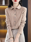 Elegant Shirts for Women Women's Long Sleeve Top Pink Shirt Spring and Winter Blouses or Tops for Women Long Sleeve Top 2023-Outfit
