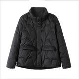 Winter Ultra Light Down Coat Women 90% White Duck Down Jacket Short Windproof Clothes Stand Collar Female Puffer