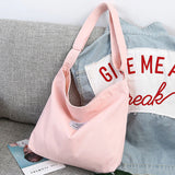 Large-capacity Canvas Shopping Bag Retro Casual Women's Tote Shoulder Bag Letter Printed Zipper Crossbody Bags for Women