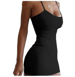 Summer New Ladies Dress Simple Design Club Hanging Neck Sexy Waist Slimed Body