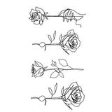 Waterproof Temporary Tattoo Stickers Black Somnus Flower Plant Small Size Tatto Flash Tatoo Fake Tattoos for Man Kid Girl