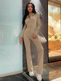 Casual Turn-down Collar Long Sleeve Solid