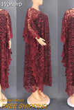 Piece Sets African Dresses For Women Dashiki African Clothing Robe Africaine Femme Kaftan Evening Long Dress Africa Clothes-Outfit