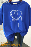 Oversized T Shirts 100% Cotton Plus Size T Shirt Summer Top Tees Heart Printed O Neck L-6XL Short Sleeve Tshirt Women-Outfit