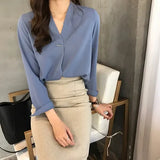 Plus Size Women Tops Women Chiffon Blouse Casual Long Sleeve Shirt Elegant Shirts Fashion Womens Tops and Blouses