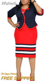 Piece Set African Dresses For Women Jacket Tops And Dress 2023 New Arrival Elegant Design Office Lady Suit African Clothes-Outfit