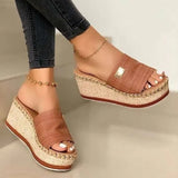 Womens High Heels Sandal Thick Bottom Casual Shoes Ladies Leisure Summer Wedges Sandals Woman Shoes Women Platform Mules