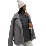 Lamb Wool Coat 2025 New Design Sense Spliced Street Locomotive Cotton