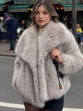 Women's Winter Fashion Temperament Style Wind Artificial Fur Coat