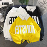 Alphabet Print 6 Styles Can Choose Women T Shirt Autumn Casual Female Tee