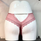 Chain Hollow Lady T-Shirt Lace Trousers Comfort Ice Silk Cotton Crotch Trousers Sexy Low-Waist