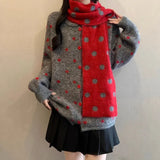 Sweater Bottomed Women Set Warm 2025 Autumn And Winter New Plus Velvet Half-High Collar Temperament