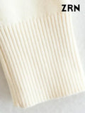 Women Fashion Striped Loose Knitted Sweater Vintage Long Sleeves Winter Autumn Female Pullovers Chic Tops-Outfit
