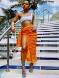Kliou Pleated Woven Skirt For Women Harajuku Sexy Oversized Casual Clothing Irregular Shape Side Lace Casualwear Female