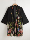 Clearance Price Fashion Women Large Plus Size Floral Coat 2022 Summer Long Casual Elegant Evening Party Festival