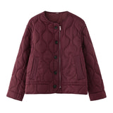 Women's Clothing 2025 Winter Round-Neck Long Sleeves Of Loose Casual Cotton Coat Women