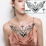 Temporary Tattoo Sticker Totem Flower Arrow Color Sexy Chest Back Fake Tatoo Waterproof Flash Tatto Body Art for Woman