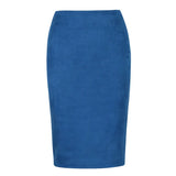 Woherb Skirt Solid Color Split Deer Skin Velvet Skirt High Purse Hip Thin Versatile Skirt-Outfit