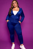 Fall Plus Size Casaul Solid Hoodies And Pant