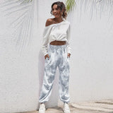 Cotton Sweatpants Oversized Tie Dye Loose Wide Leg Soft High Waisted Trousers Joggers Sports Pants Hip Hop
