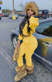 Fall Causal Pocket Long Sleeve Hoodies And Pant Matching